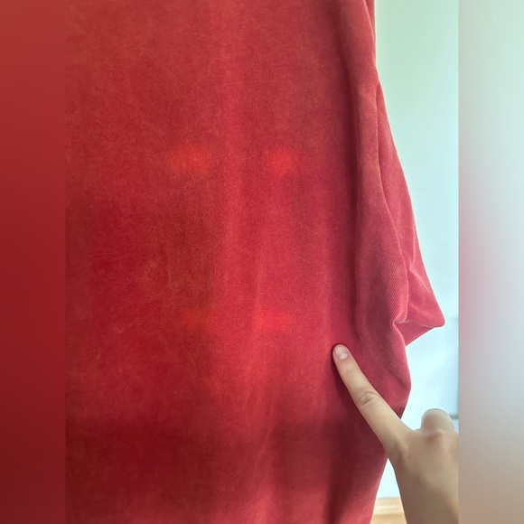 Jordan Oversized Fit Men’s Red/Orange Burnt color Vintage Shirt 100% Cotton - Picture 9 of 10